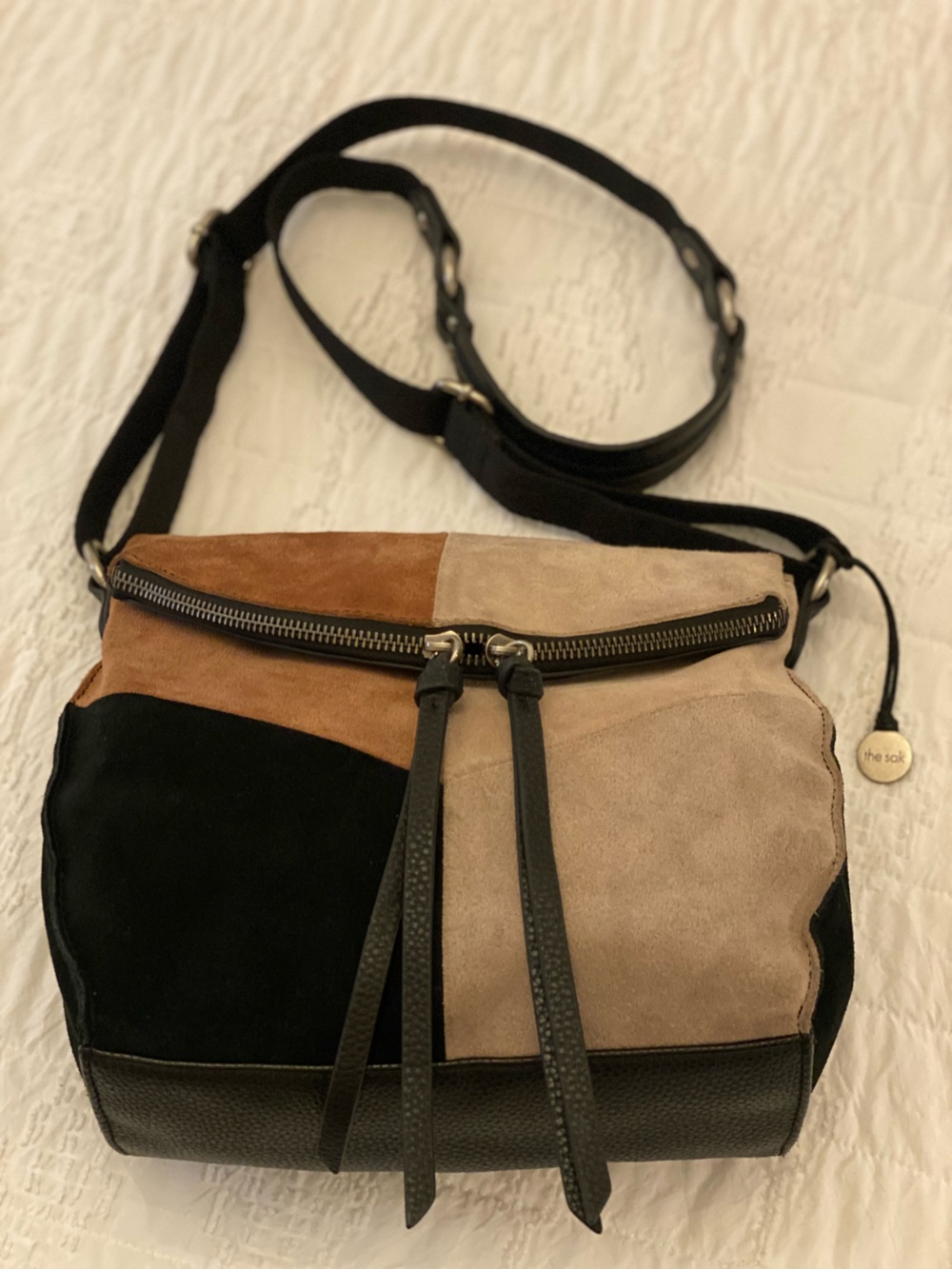 the sak Silverlake Patchwork Suede Crossbody Handbag